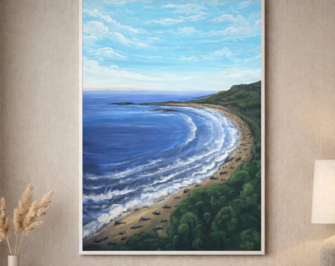 ORIGINAL Acrylic painting "ocean" 70x50 cm 27.6 x 19.7 inches