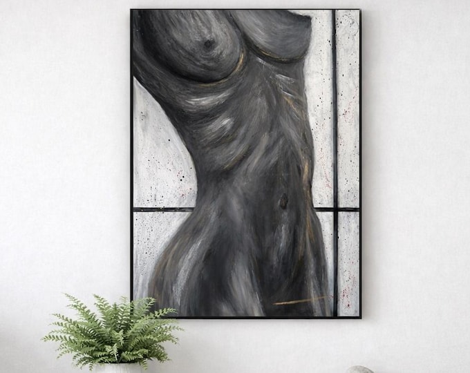 Original  «MY BODY» 80x70 cm «27.6 × 35.4 inches»