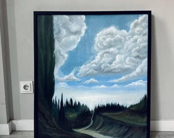 ORIGINAL “Trail Between the Gorge” 31.5 x 35.4 inch