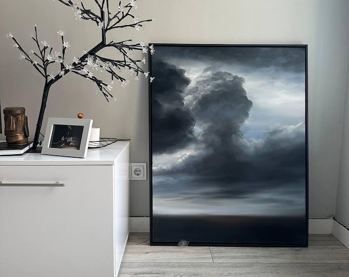 Original Dramatic Storm Cloud Skyscape (90x80 cm)