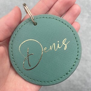 PERSONALIZED | KEYCHAIN | BAG RING | Round | With name or text | Handmade | House/car keys | Decoration