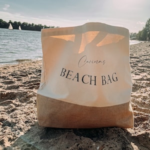 BEACH BAG | BEACH BAG | Personalized | with name/text | XL canvas shopper | Handmade