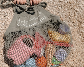 SAND | TOYS | BAG | Mesh bag | Personalized | Children | Change of clothes | Clothing | Beach bag | Beach Bag | sea | Vacation