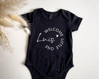 KINDER | BABY | BODY | Langarm | T-Shirt | Jungen & Mädchen | Welcome little one | Handmade | Bio Baumwolle | Unisex