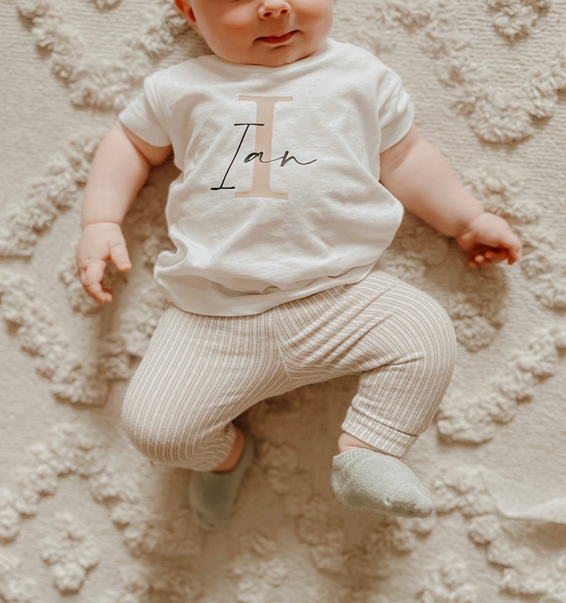 KINDER BABY T-SHIRT Jungen & Mädchen Personalisiert Handmade Bio Baumwolle Unisex Bild 1