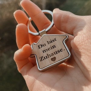 HOUSE KEY | KEYCHAIN | PERSONALIZED | Round | With name/text | Coordinates | Handmade | Decoration