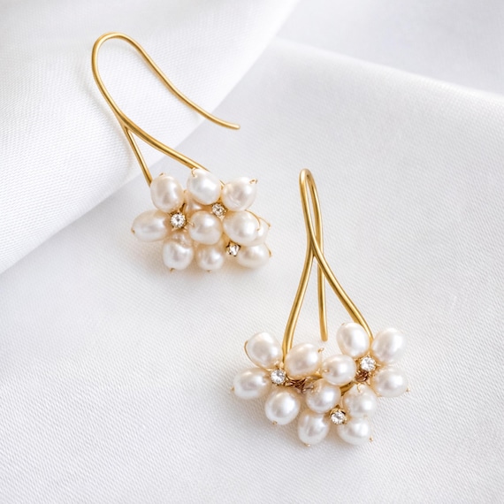 Orecchini Donna Con Perle D'Acqua Dolce 8mm – Argento Sterling 925 – Regalo Romantico In Scatola