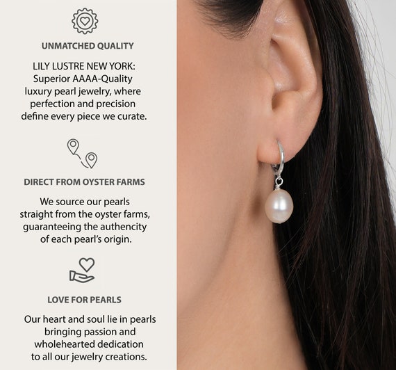 Orecchini Con Perle Tonde Piatte Grigie Con Perno E Argento Sterling - Foto 14