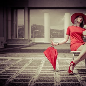 Lady in red