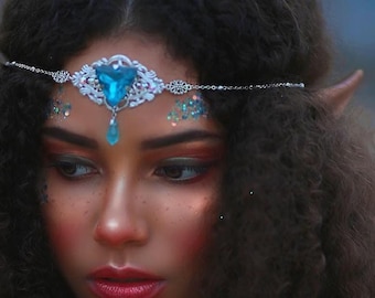 Sky princess tiara, fairy circlet, fairy tiara, fairy crown, elven tiara, elven crown, medieval crown, bridal tiara