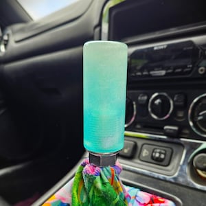 Blue Sparkle Shift Knob - M8 M10 M12 Handmade Custom Gear Stick