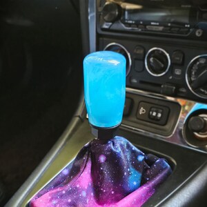 Blauwe glinsterende schakelpookknop - M8 M10 M12 Custom handgemaakte versnellingspook