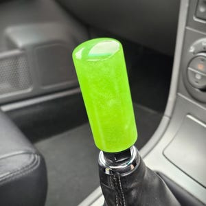 Green Sparkle Shift Knob - M8 M10 M12 Handmade Custom Gear Stick