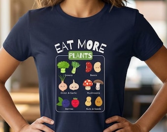 T-shirt Mangez plus de plantes, cadeau végétalien, alimentation saine