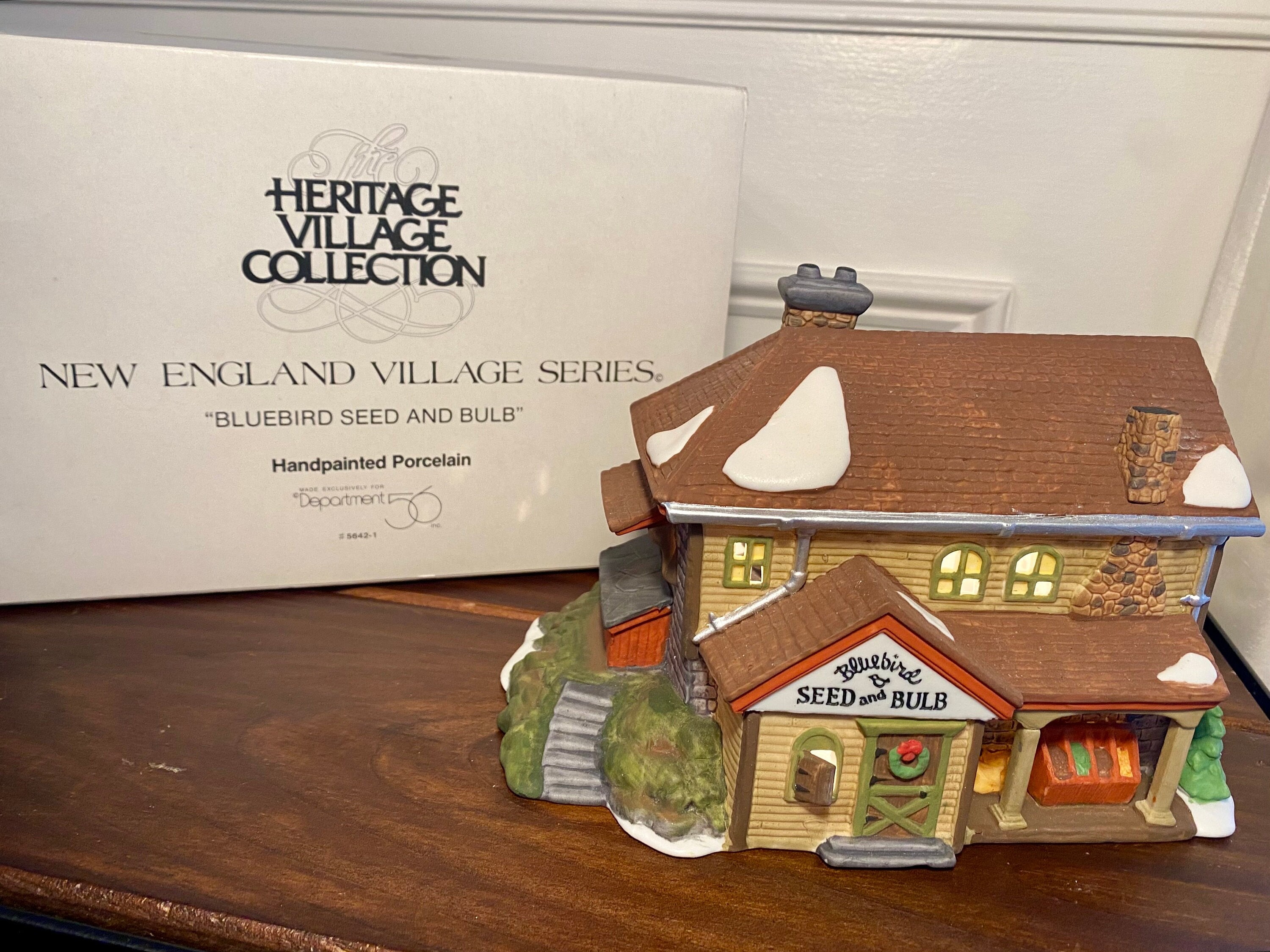 Dept 56 Bluebird Seed and Bulb New England Village Series Retired Porcelain Lighted House Etsy