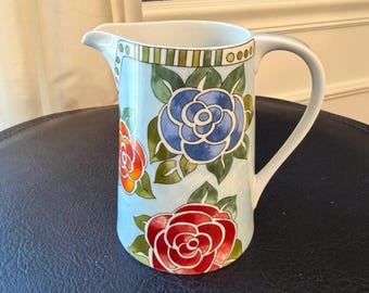 Dansk Danika Rose Floral Creamer 4-inch Pitcher: