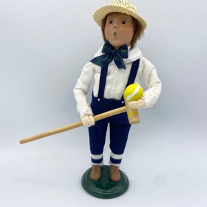 Vintage Byers&#39; Choice Boy With Croquet Mallet and Ball Caroler, 2000