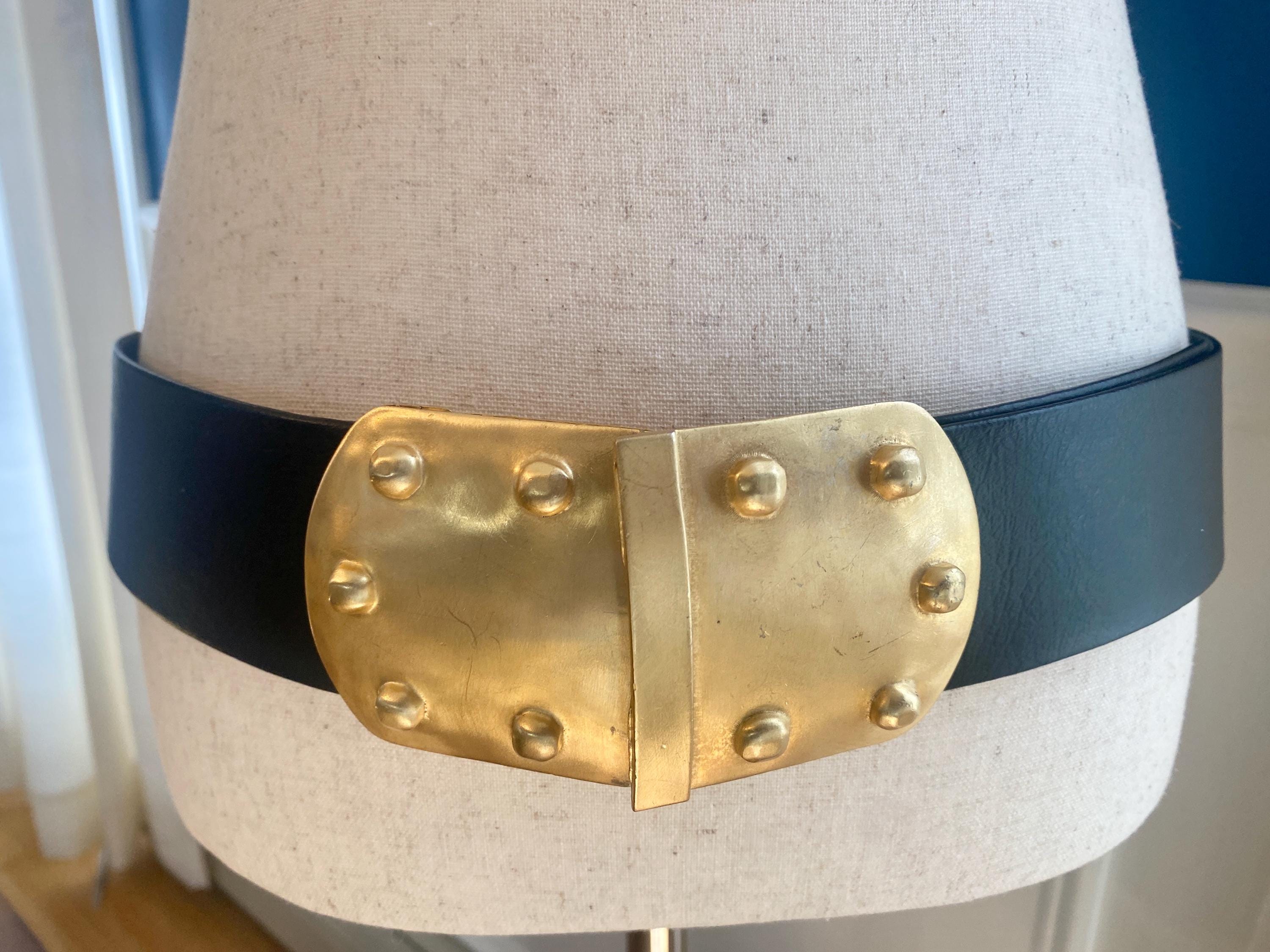 Vintage Accessocraft NYC Chunky Goldtone Interlocking Clasp 