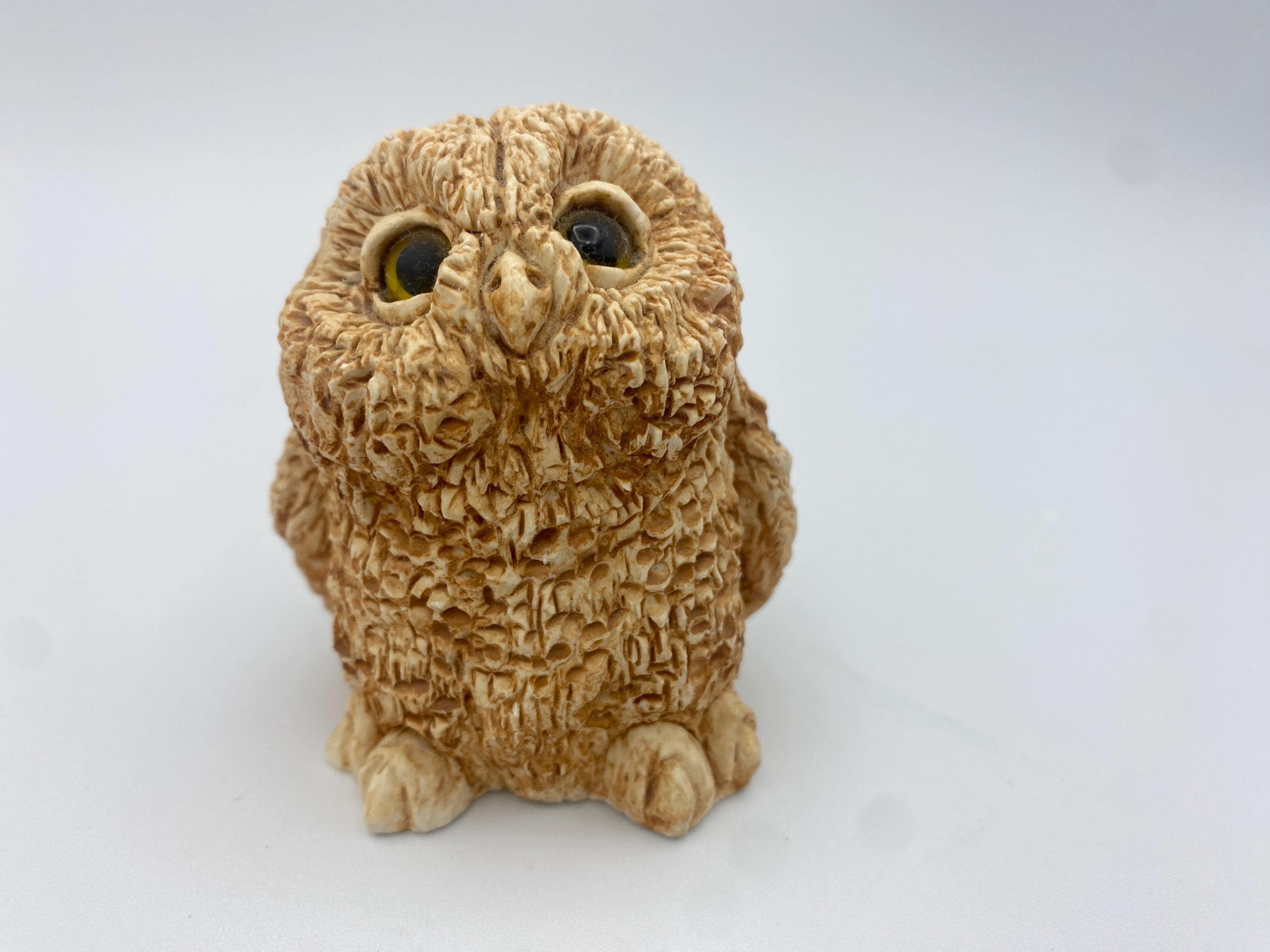 Vintage Stone Critters Baby Barn Owl Figure, 1984