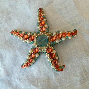 Kenneth Jay Lane Starfish Brooch - Etsy