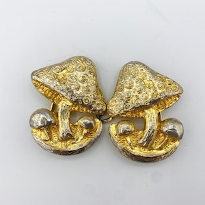 Vintage Mimi Di N Double Mushroom Belt Buckle 1973