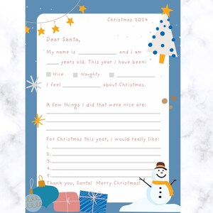 Download instantâneo Carta para impressão para crianças para o Papai Noel Lista de desejos de presentes de Natal da lista de desejos do querido Papai Noel para adolescentes Presentes de Natal favoritos