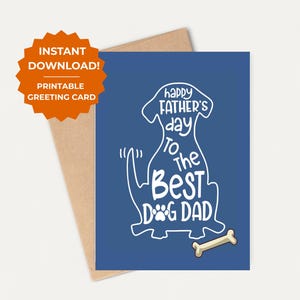 Divertente biglietto per la festa del papà dal cane Biglietto per il miglior papà di cani Biglietto per gli amanti degli animali da Fur Baby Regalo per la festa del papà Biglietto per papà cane vuoto all'interno