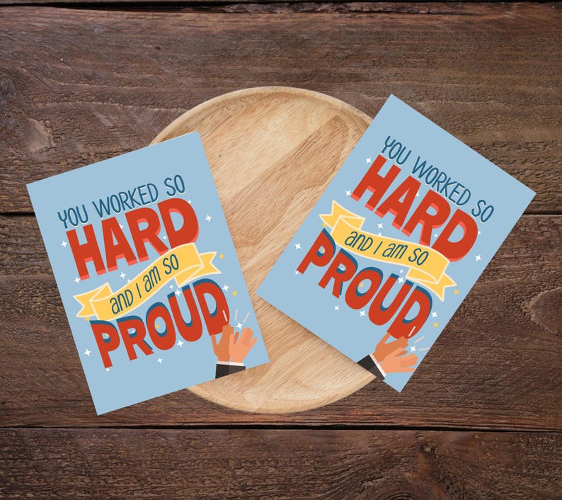 So Proud of You Card: Congratulations Card for Accomplishments - Etsy