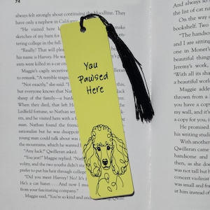 Poodle Bookmark: Aluminum Dog Lover Gift with Tassel