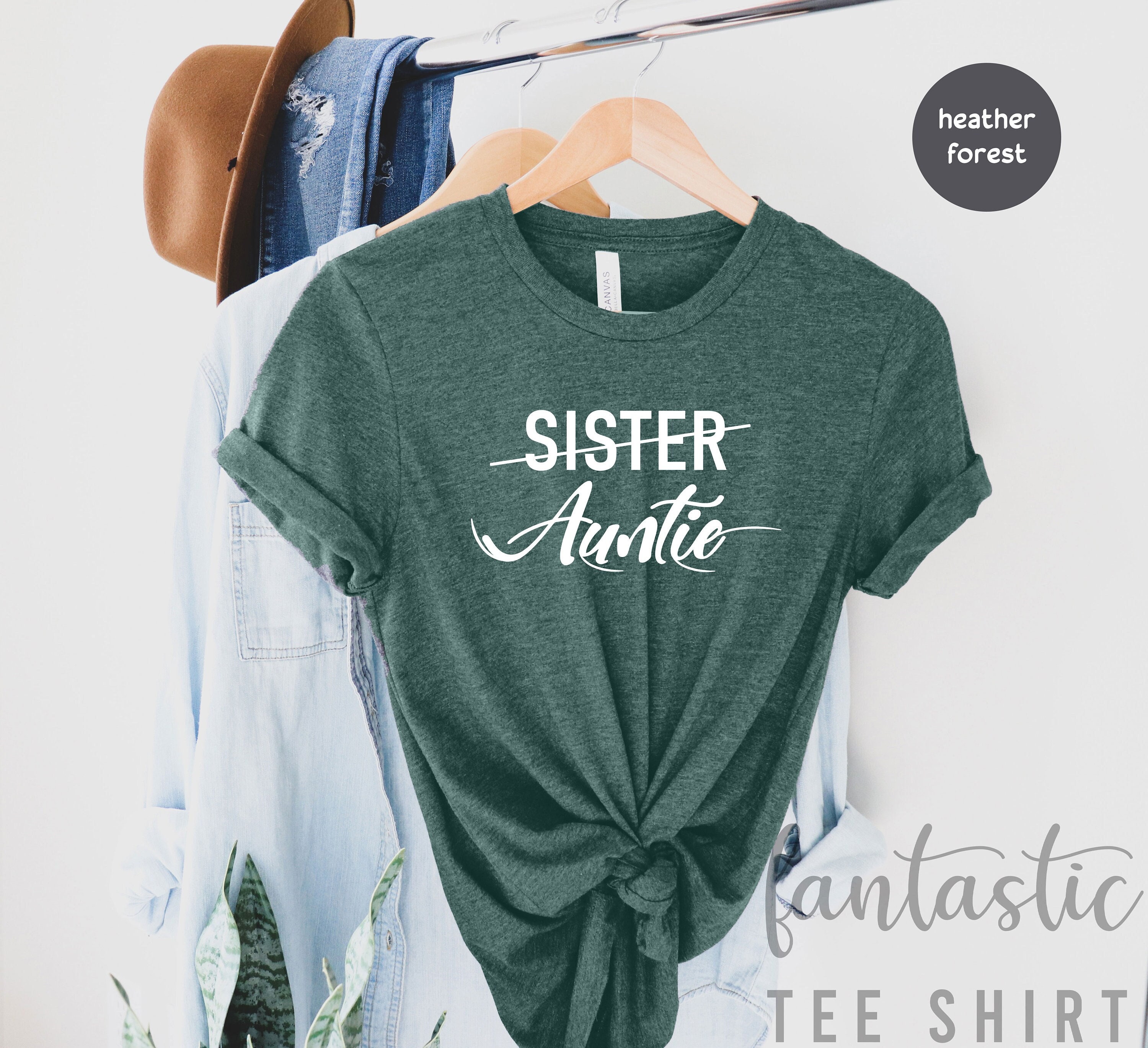 Pregnancy Announcement Shirt Auntie Established Shirt Aunt Gift Auntie Shirt Aunt Shirt Gift for Sister