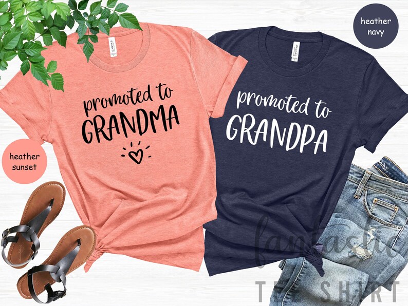 Grandma to Be Grandpa and Grandma T-shirts Grandparents to - Etsy