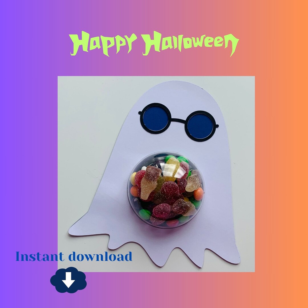 Halloween Ghost Candy Holder SVG Cut Files Candy Ornaments Etsy