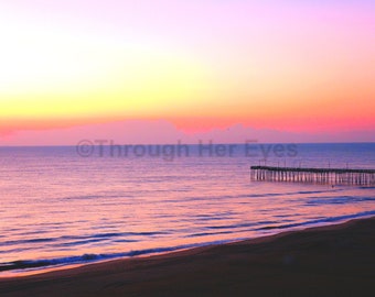 Sunrise at the Virginia Beach Pier 36x24