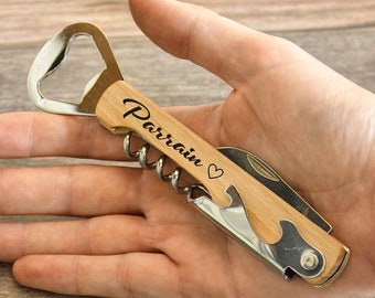 Personalized Corkscrew, Personalized Bottle Opener, Lemonadier, Personalized Bottle Opener, Father's Day Gift, Personalized Gift