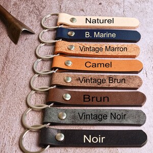 Personalized Leather Key Ring, Men's Key Ring, Personalized Gift, Godfather Key Ring, Leather Key Ring, Men's Gift, Dad, Father's Day image 5