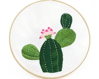 Plants Embroidery Kit For Beginner | Modern Embroidery Kit For Gift | Hand Plants Embroidery Full Kit For Her | DIY Craft Cross Stitch Kit