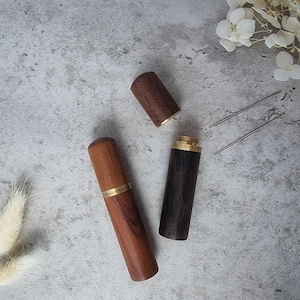 Solid Wood Needle Case Needle Storage | Wooden Tube Container For Sewing Needles | Needle Holder For Knitting Cross Stitch Embroidery Craft