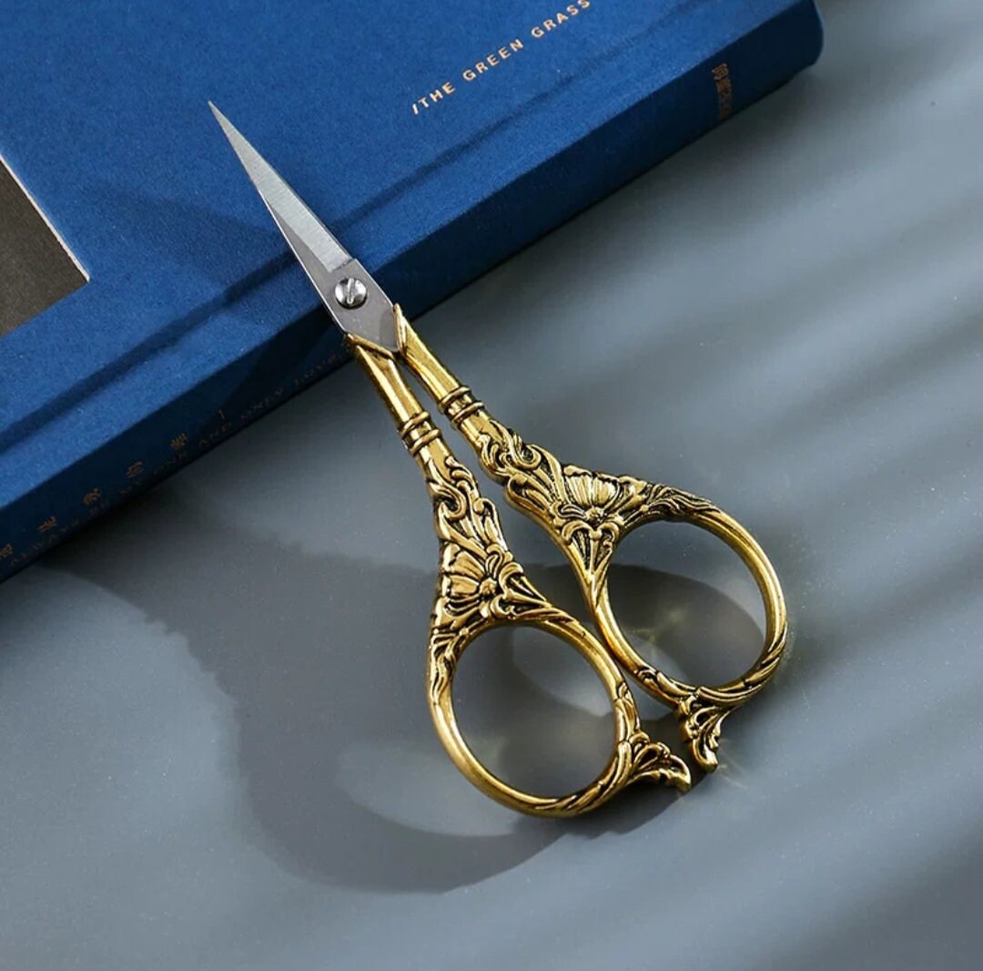 Floral Embroidery Thread Scissors for Crafting Vintage - Etsy