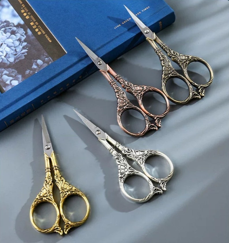 Floral Embroidery Thread Scissors for Crafting Vintage - Etsy