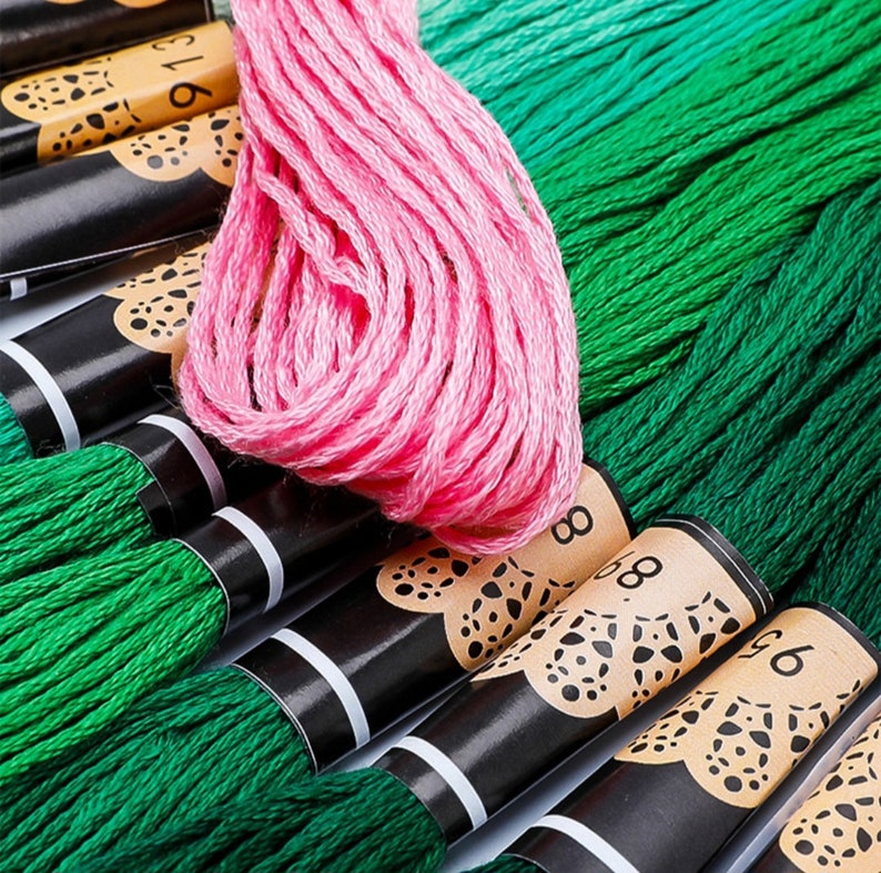 Assorted Colour Embroidery Thread Floss 50, 100, 150 Various Rainbow