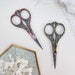 Floral Embroidery Thread Scissors for Crafting Vintage Ripple Handle ...