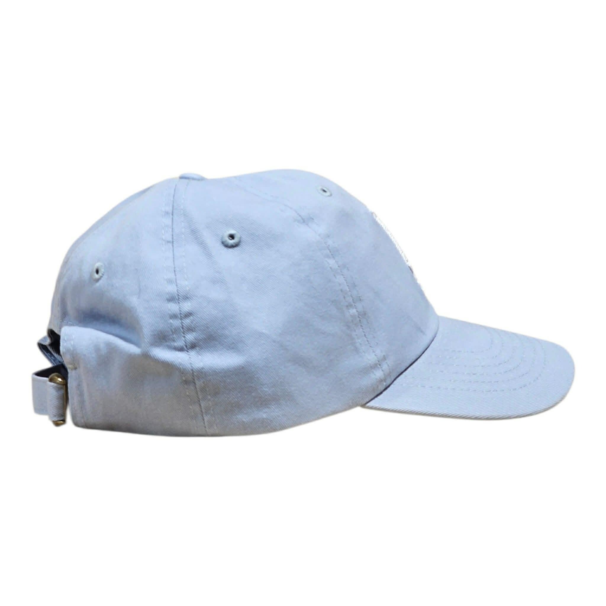 Sky Blue Dad Hat, White 3D Embroidered LA Style Design Baseball