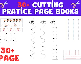 Cutting Practice Pages, Preschool Scissor Skills (Printable PDF)