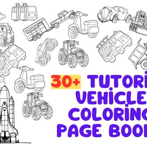 30+ Tutorial Vehicle Coloring Page Books for Kids, 30+ Vehicle
