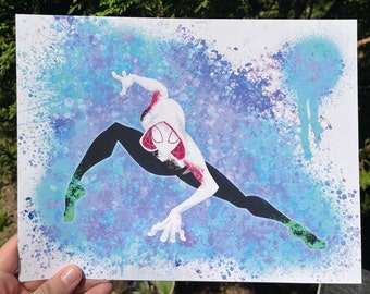 Gwen Spider Spray Paint Splatter Poster!