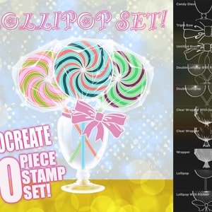 10 Piece Lollipop Stamp Set!