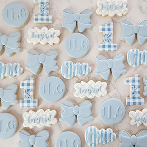 Bow Theme - Birthday Sugar Cookies - Custom Sugar Cookies
