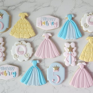 Princess Theme - Birthday Sugar Cookies - Custom Sugar Cookies