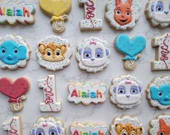 Character Birthday Sugar Cookies - Custom Sugar Cookies