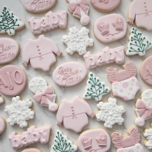 Sweet Babee Theme - Baby Shower Sugar Cookies - Custom Sugar Cookies -